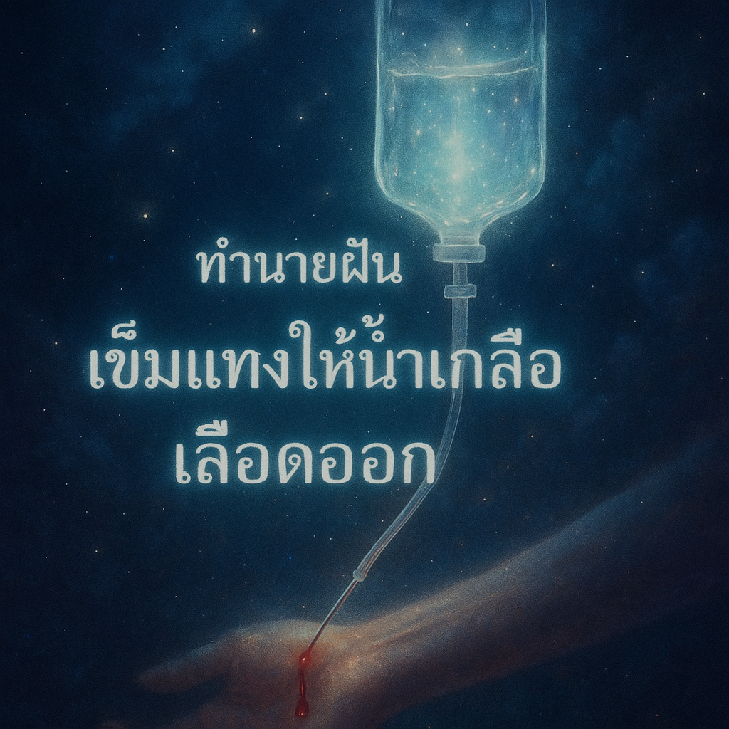 ทำนายฝัน เข็มแทงให้น้ำเกลือเลือดออก